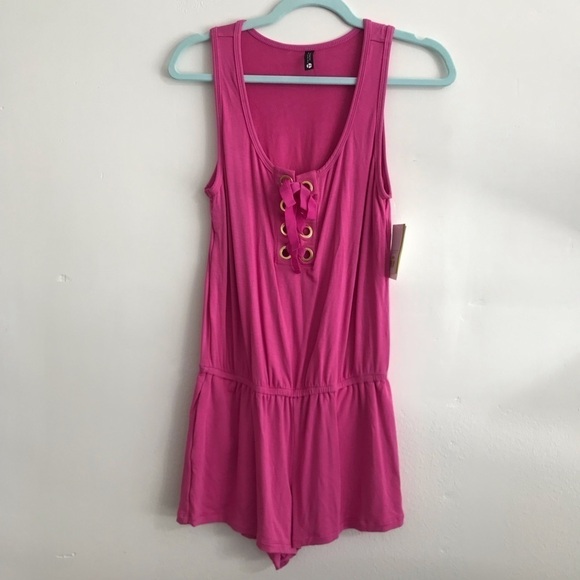 Trina Turk pink short romper sleeveless - Picture 1 of 5